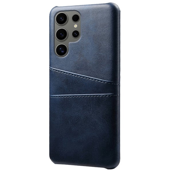 SKALO Samsung S25 Ultra PU-Læder Kortholder Cover - Blå