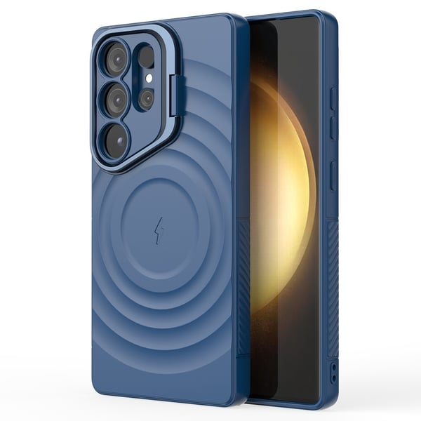 SKALO Samsung S25 Ultra Ripple Texture Cover - Blå