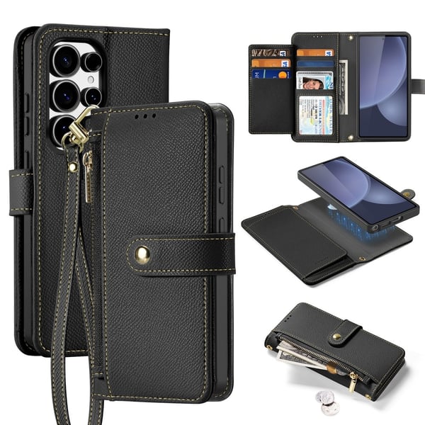 DUX DUCIS Samsung S25 Ultra Lawa Series Lompakkokotelo - Musta