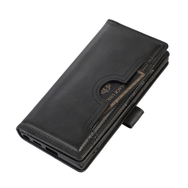SKALO Samsung S24 Ultra Big Wallet Flip Cover - Sort