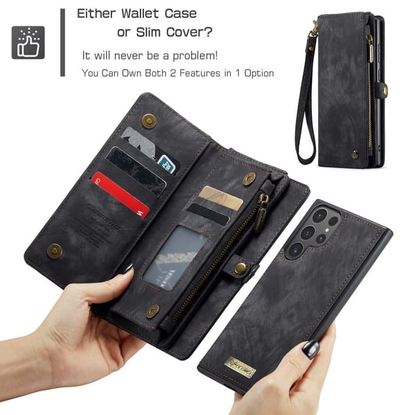 CaseMe Samsung S25 Ultra 008 BIg Wallet 2in1 Magnet Flip Cover - Sort
