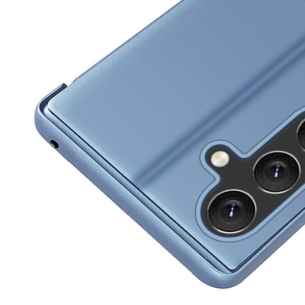 SKALO Samsung S25+ Clear View Flip Cover - Blå