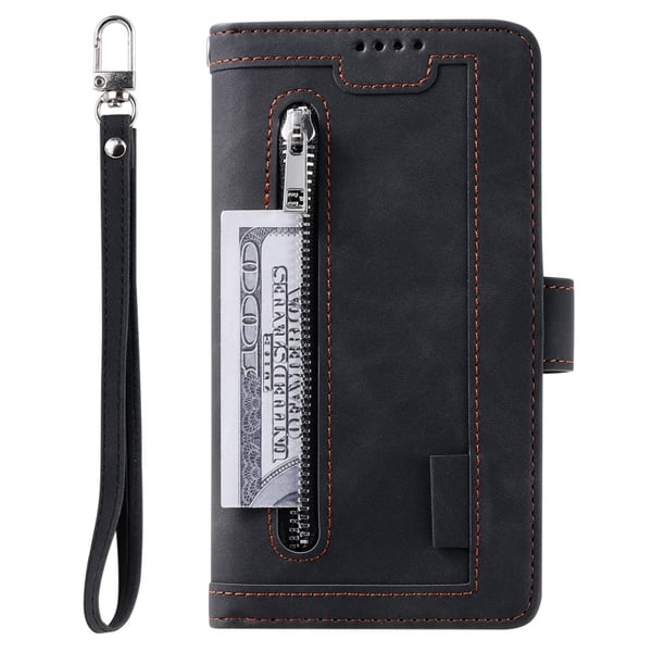 SKALO Xiaomi Redmi Note 14 Pro+ 5G Big Wallet 9-LOMMER Flip Cover - Sort