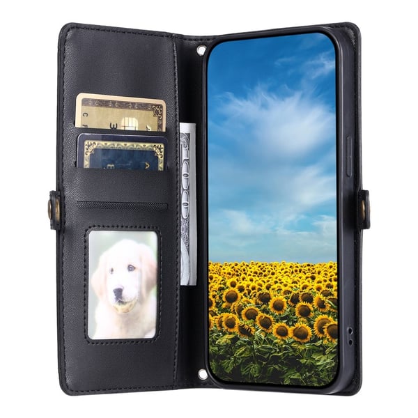 SKALO Xiaomi Redmi Note 14 Pro+ 5G PU-Læder Kuvert Flip Cover - Sort