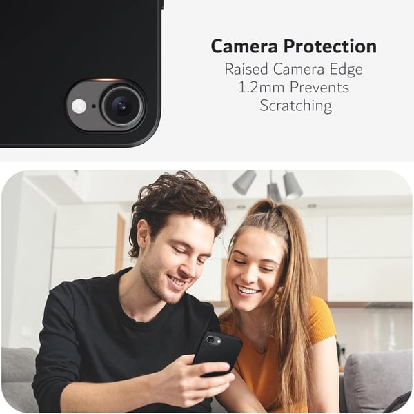 SKALO iPhone 16e Matsort Ultratynd TPU Cover - Sort