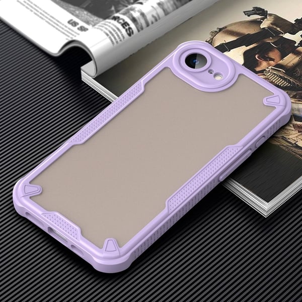 SKALO iPhone 16e Armor Hybrid Frosted Cover - Lilla