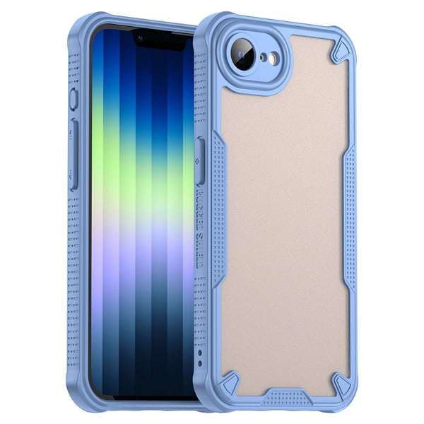SKALO iPhone 16e Armor Hybrid Frosted Suojakuori - Sininen