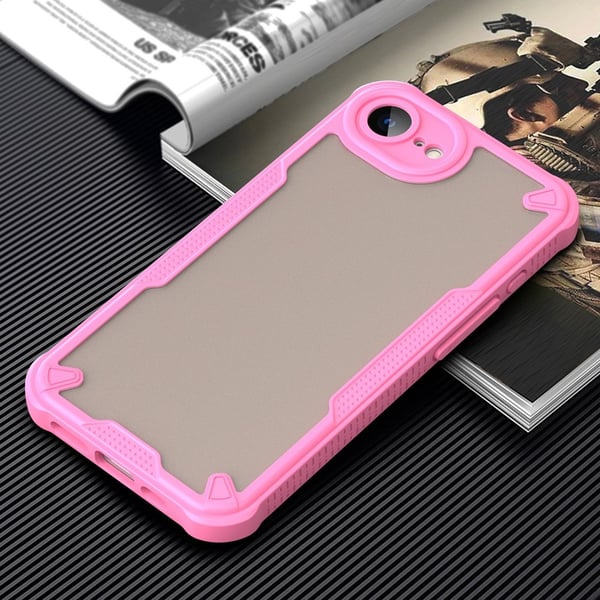 SKALO iPhone 16e Armor Hybrid Frosted Cover - Pink