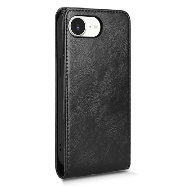 SKALO iPhone 16e Vertikalt PU-læder cover Cover - Sort