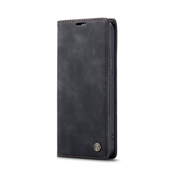 CaseMe iPhone 16e 013 Series PU-Læder Flip Cover - Sort