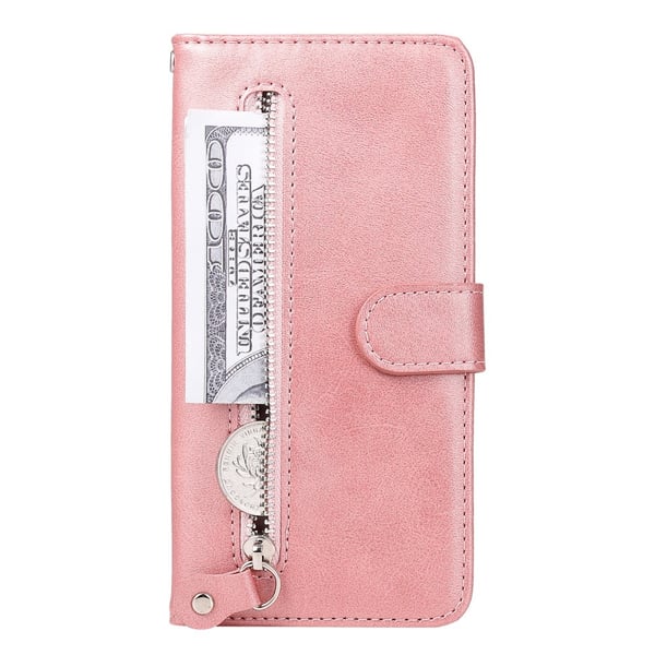 SKALO iPhone 16e Klassisk lynlås Flip Cover - Pink