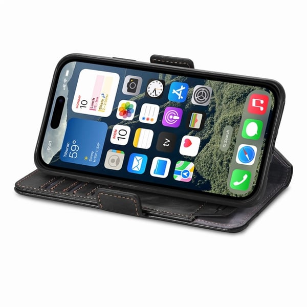 SKALO iPhone 16e CASENEO 002 Premium Flip Cover - Sort