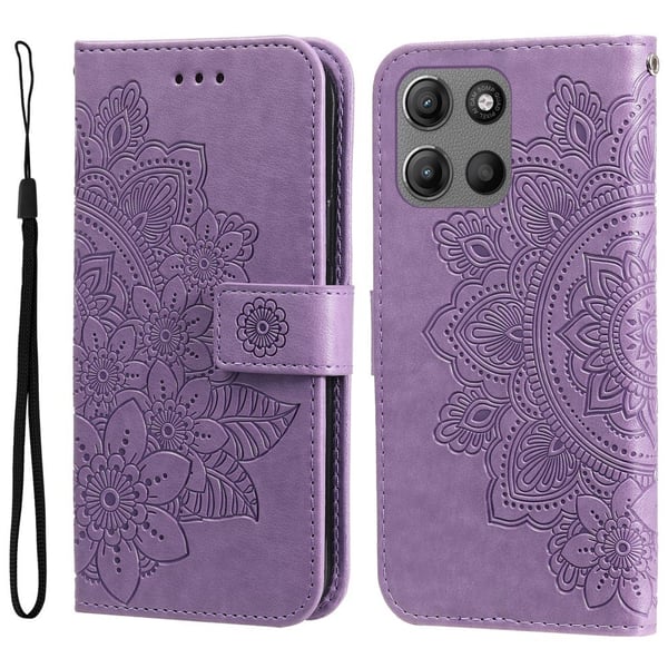 SKALO Motorola Moto G15 Power Mandala Plånboksfodral - Lila