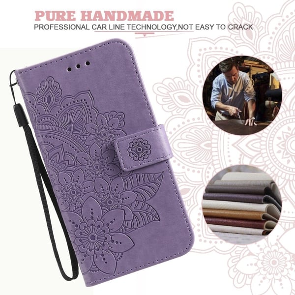 SKALO Motorola Moto G15 Power Mandala Flip Cover - Lilla