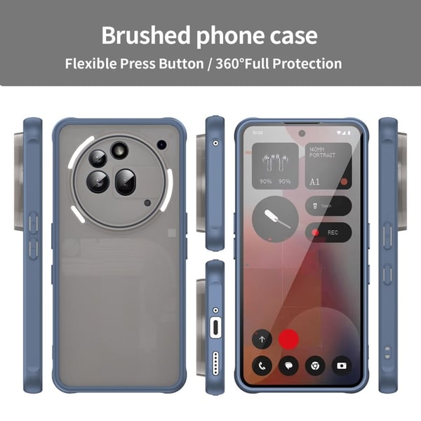 SKALO Nothing Phone (3a) Pro 5G Color Bumper Frosted Cover - Blå