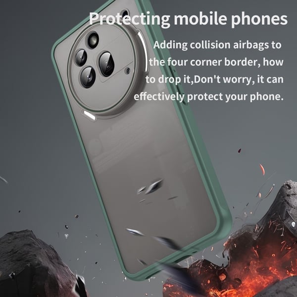 SKALO Nothing Phone (3a) Pro 5G Color Bumper Frosted Cover - Grøn