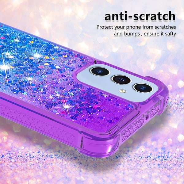 SKALO Samsung A26 5G Kviksand Glitter Cover - Lilla-Blå