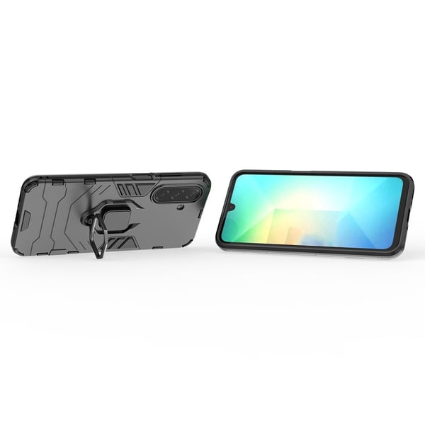 SKALO Samsung A26 5G Armor Metallring Cover - Sort
