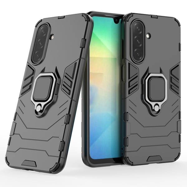 SKALO Samsung A26 5G Armor Metallring Cover - Sort
