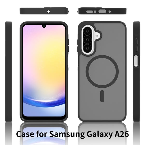 SKALO Samsung A26 5G Skin-touch Hybrid Cover - Sort