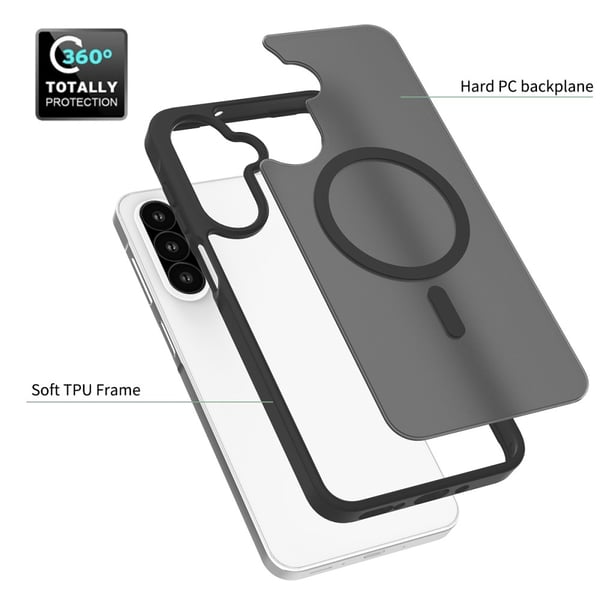 SKALO Samsung A26 5G Skin-touch Hybrid Cover - Blå