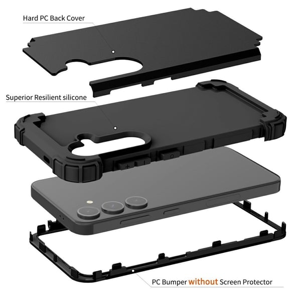 SKALO Samsung A26 5G Armor L-Style Cover - Sort