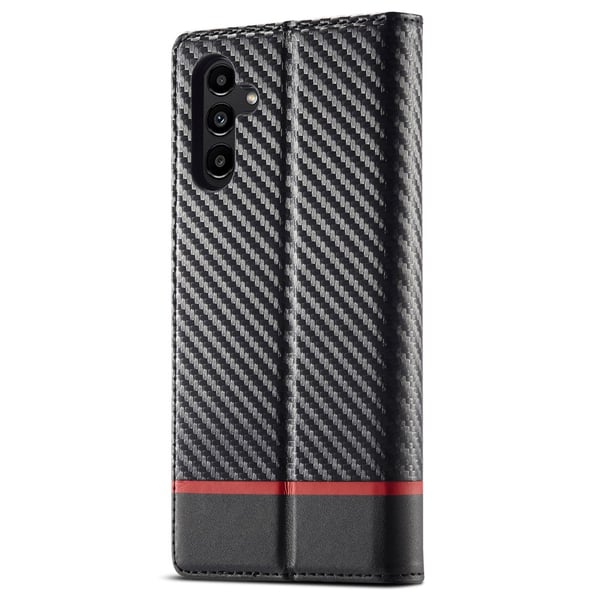 SKALO Samsung A26 5G LC.IMEEKE Carbon Fiber Flip Cover - Sort