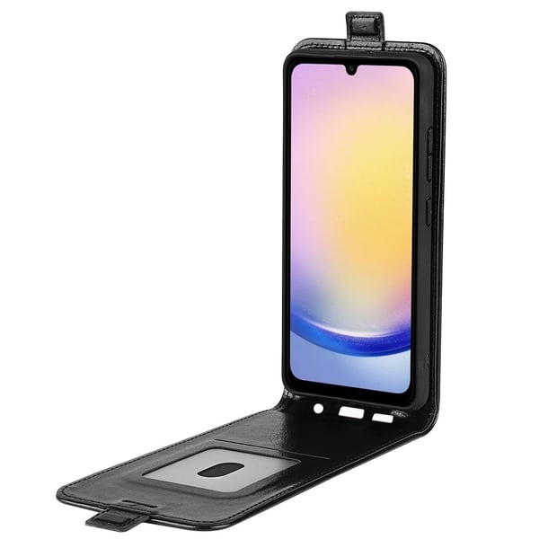 SKALO Samsung A26 5G Vertical Flip PU-Læder Flip Cover - Sort