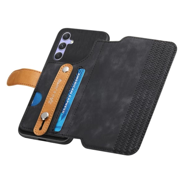 SKALO Samsung A26 5G SW-01 Retro PU-Læder Flip Cover - Sort