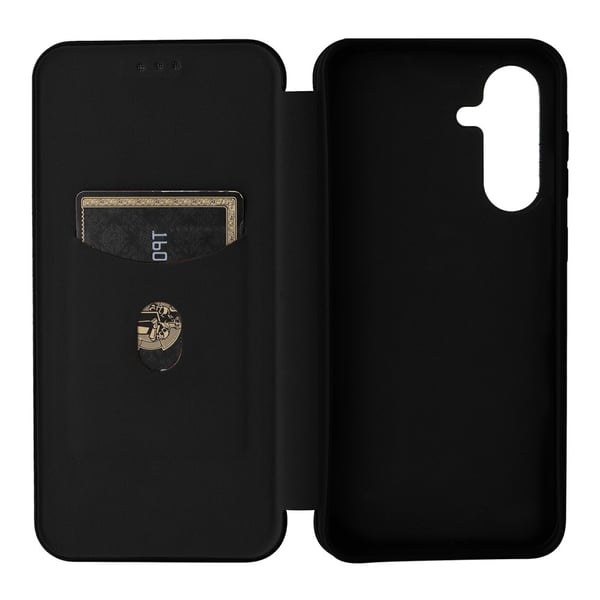 SKALO Samsung A26 5G Carbon Fiber Flip Cover - Sort