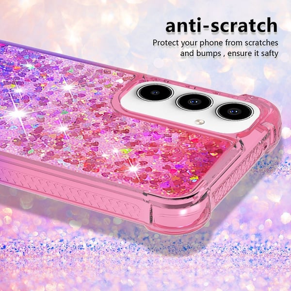 SKALO Samsung A36 5G Kviksand Glitter Cover - Pink-Lilla