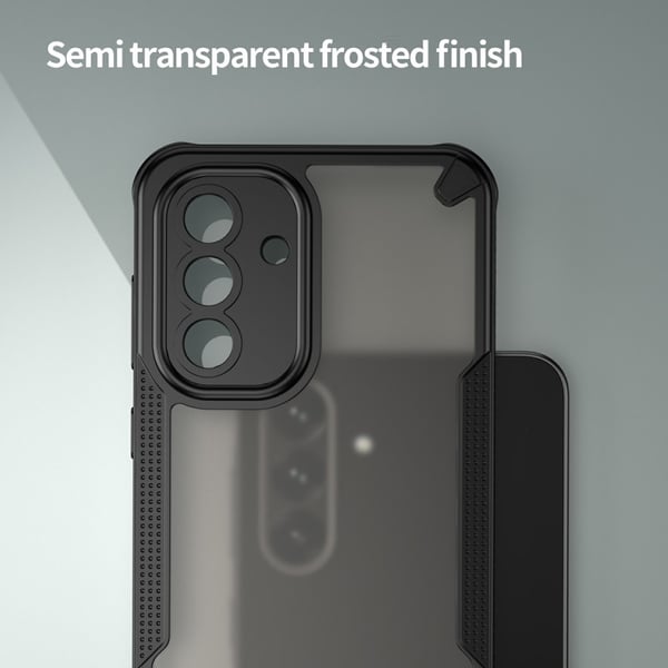 SKALO Samsung A36 5G Armor Hybrid Frosted Cover - Sort