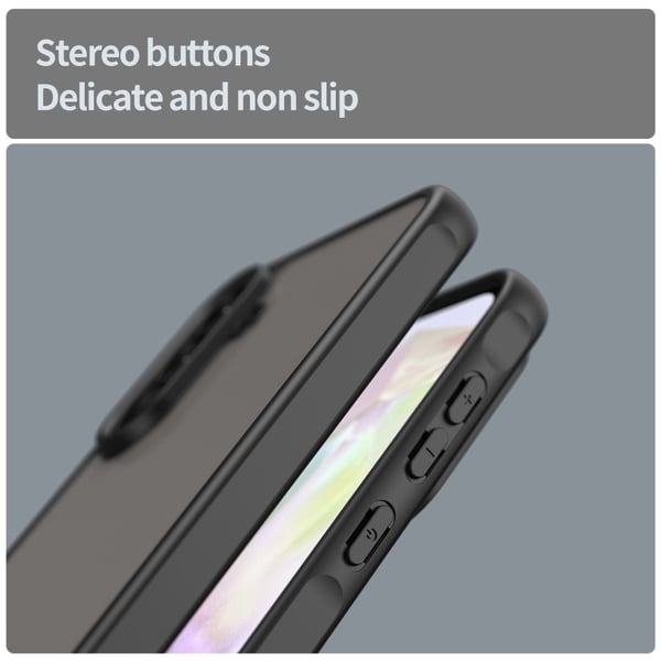 SKALO Samsung A36 5G Color Bumper Frosted Suojakuori - Musta