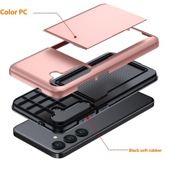 SKALO Samsung A36 5G Armor Kortholder Cover - Grøn