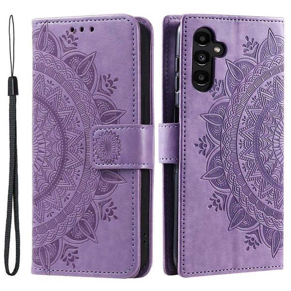 SKALO Samsung A36 5G Mandala Lompakkokotelo - Violetti