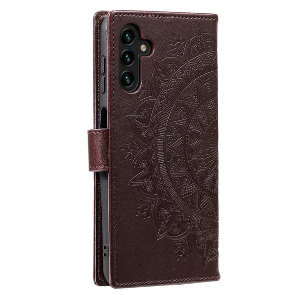 SKALO Samsung A36 5G Mandala Lompakkokotelo - Ruskea