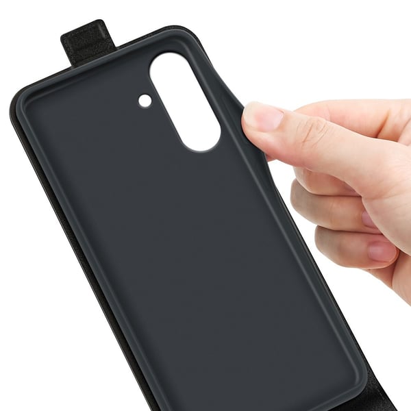 SKALO Samsung A36 5G Vertical Flip PU-Læder Flip Cover - Sort