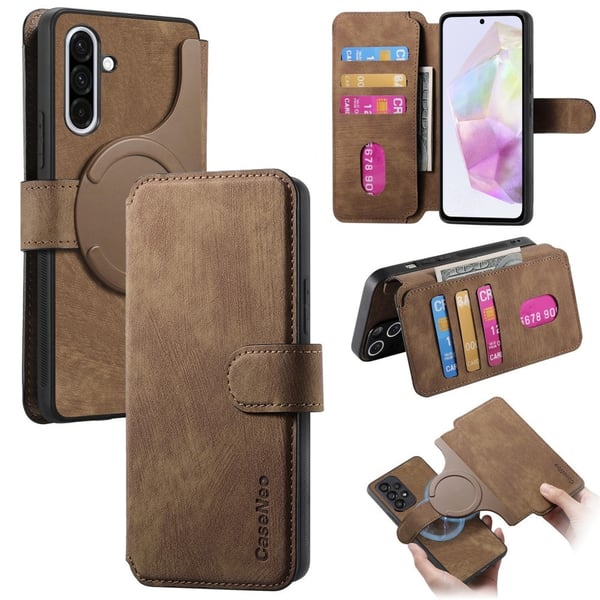 SKALO Samsung A36 5G CASENEO MW-03 Flip Cover - Brun SKALO Samsung A36 5G CASENEO MW-03 Flip Cover - Brun
