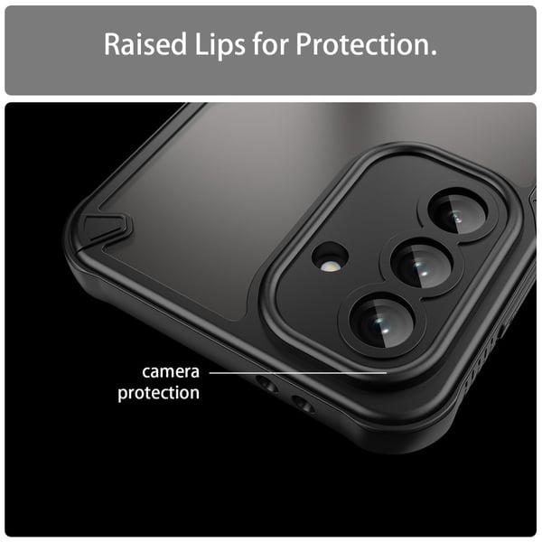 SKALO Samsung A56 5G Armor Hybrid Frosted Cover - Sort