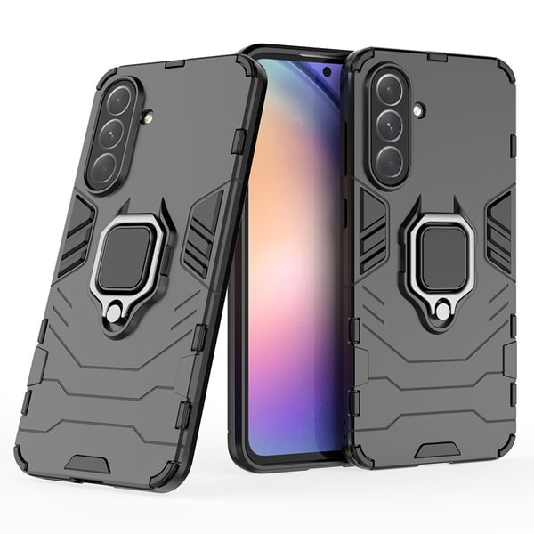 SKALO Samsung A56 5G Armor Metallring Cover - Sort