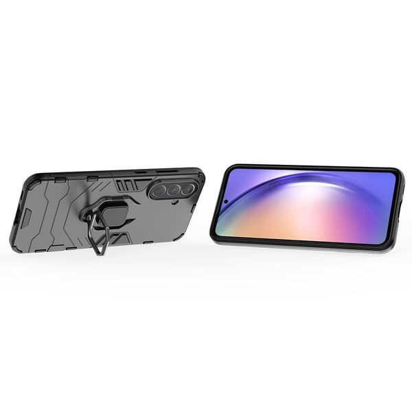 SKALO Samsung A56 5G Armor Metallring Cover - Sort