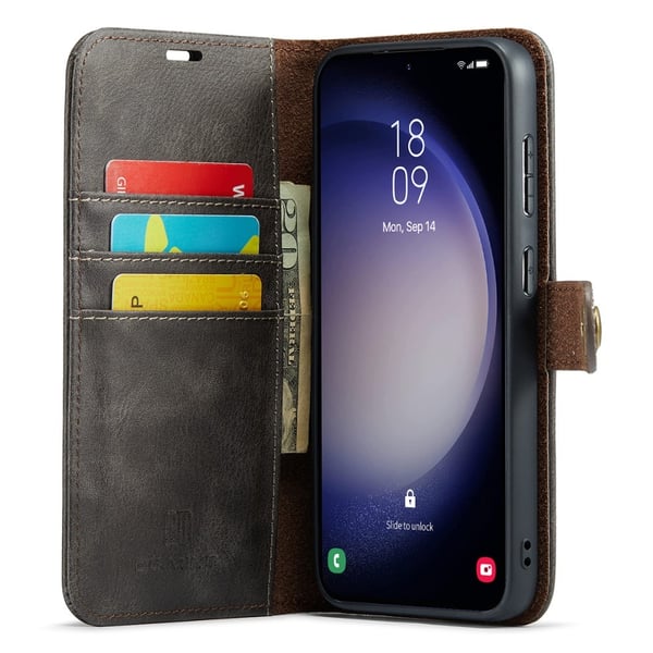 DG MING Samsung A56 5G 2-i-1 Magnet Flip Cover - Grå