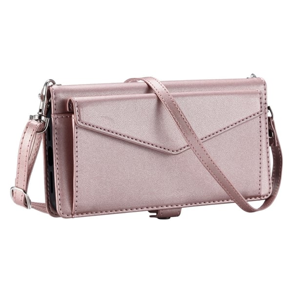 SKALO Samsung A56 5G PU-Læder Envelope Flip Cover - Rosa guld