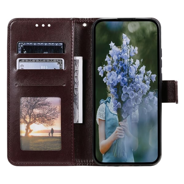 SKALO Samsung A56 5G Mandala Flip Cover - Brun
