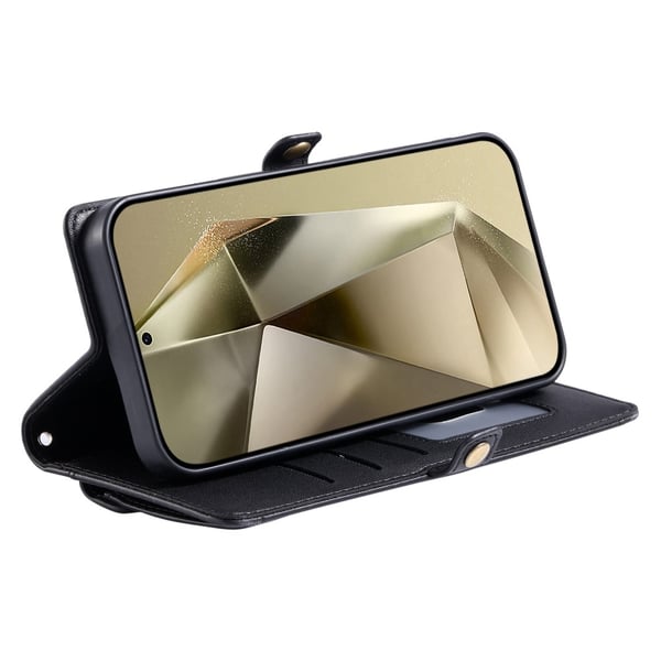 SKALO Samsung A56 5G PU-Læder Envelope Flip Cover - Sort