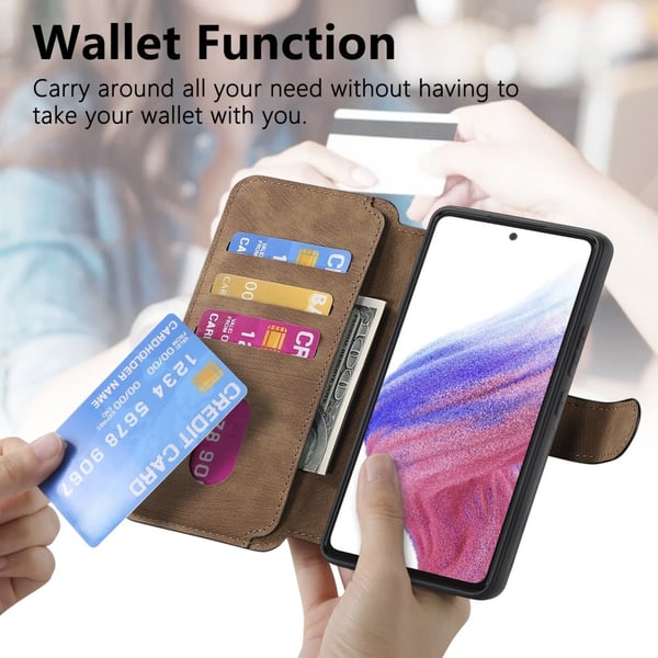 SKALO Samsung A56 5G CASENEO MW-03 Flip Cover - Brun