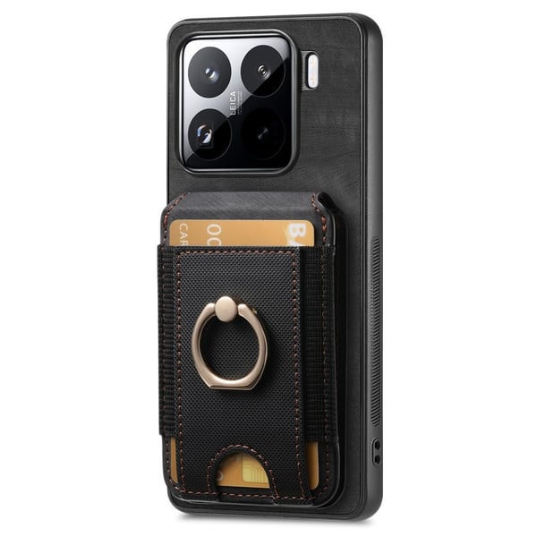 SKALO Xiaomi 15 2-i-1 Magnetisk Kortholder Cover - Sort
