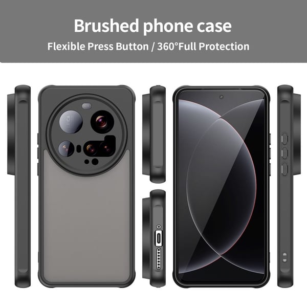 SKALO Xiaomi 15 Ultra 5G Color Bumper Frosted Suojakuori - Musta