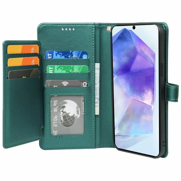 SKALO Samsung A56 5G 9-RUM Flip Cover - Grøn