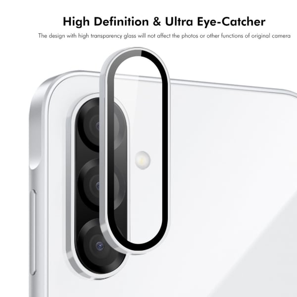 SKALO Samsung A56 5G ENKAY Kamerabeskyttelse Metalring - Rainbow